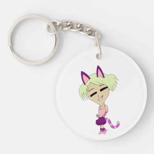 chibi catgirl sleutelhanger (Voorkant)