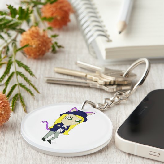 chibi catgirl sleutelhanger (Voorkant Rechts)