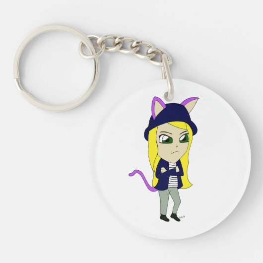 chibi catgirl sleutelhanger (Voorkant)