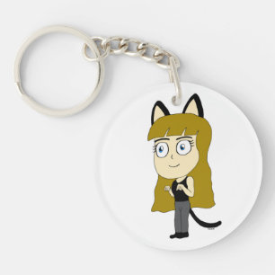 chibi catgirl sleutelhanger