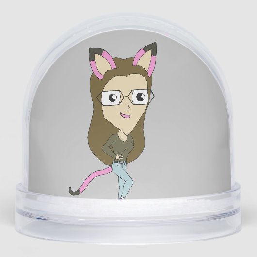 chibi catgirl sneeuwbol (Voorkant)