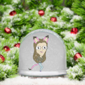 chibi catgirl sneeuwbol (Kerstmis)