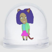 chibi catgirl sneeuwbol (Achterkant)