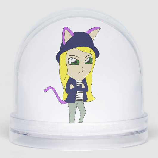 chibi catgirl sneeuwbol (Voorkant)
