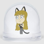 chibi catgirl sneeuwbol (Achterkant)
