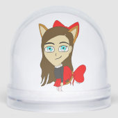 chibi catgirl sneeuwbol (Voorkant)