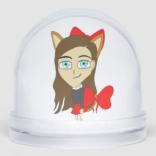 chibi catgirl sneeuwbol (Voorkant)