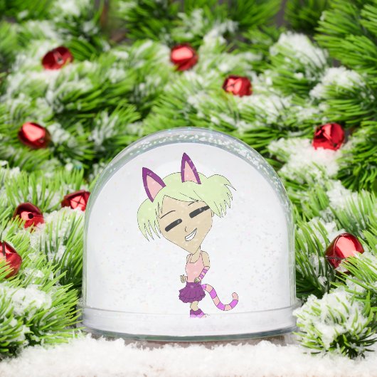 chibi catgirl sneeuwbol (Kerstmis)