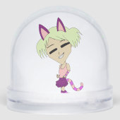 chibi catgirl sneeuwbol (Achterkant)