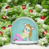 chibi catgirl sneeuwbol (Kerstmis)