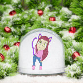 chibi catgirl sneeuwbol (Kerstmis)