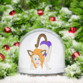 chibi catgirl sneeuwbol (Kerstmis)
