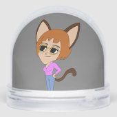 chibi catgirl sneeuwbol (Achterkant)