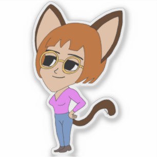 chibi catgirl sticker