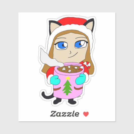 chibi catgirl sticker (Vel)