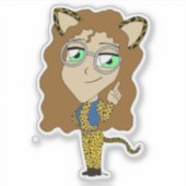chibi catgirl sticker (Voorkant)