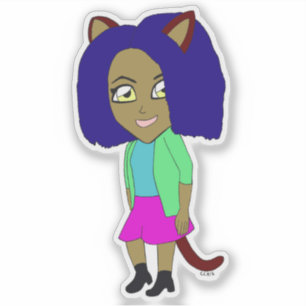 chibi catgirl sticker