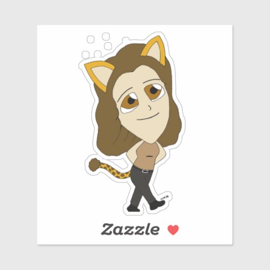 chibi catgirl sticker (Vel)