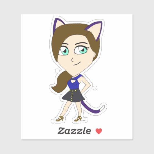 chibi catgirl sticker (Vel)