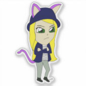 chibi catgirl sticker (Voorkant)