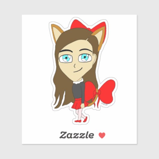 chibi catgirl sticker (Vel)