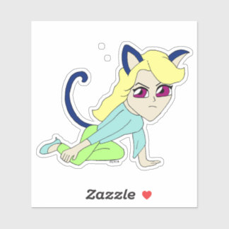 chibi catgirl sticker