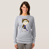 chibi catgirl t-shirt (Voorkant volledig)