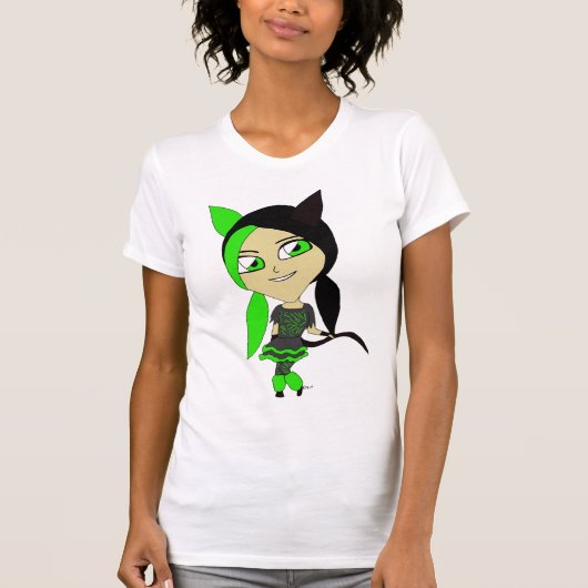 chibi catgirl t-shirt (Voorkant)