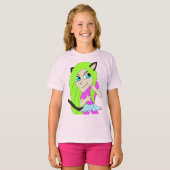 chibi catgirl t-shirt (Voorkant volledig)