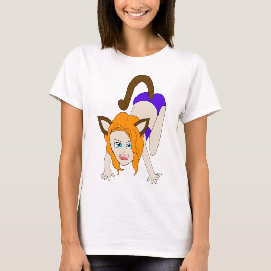 chibi catgirl t-shirt (Voorkant)