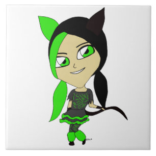 chibi catgirl tegeltje