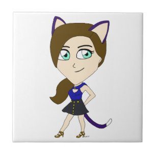 chibi catgirl tegeltje