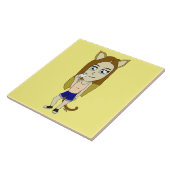 Chibi Catgirl Tegeltje (Zijkant)