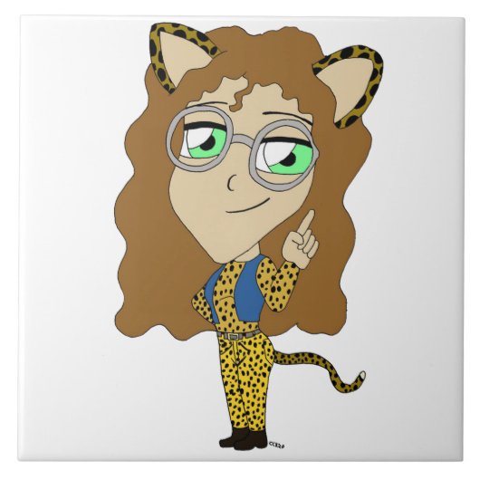 chibi catgirl tegeltje (Voorkant)