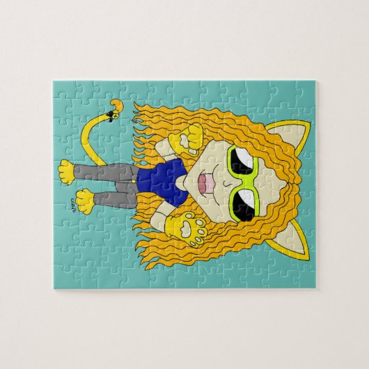 Chibi Catgirl with paws Legpuzzel (Horizontaal)