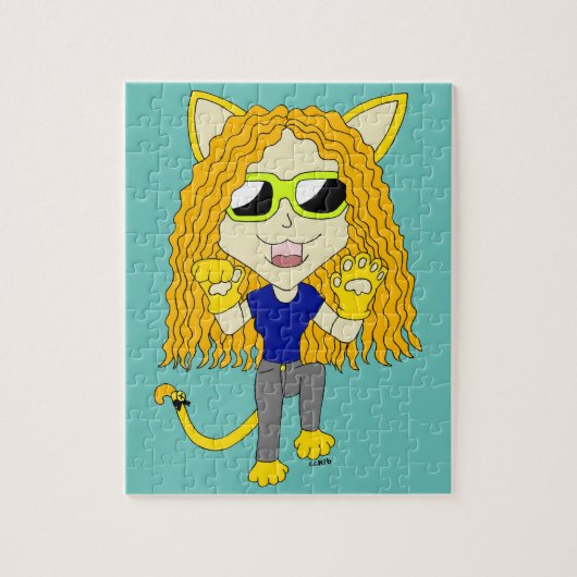 Chibi Catgirl with paws Legpuzzel (Verticaal)
