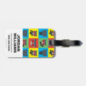 Chibi Catoman Character Poses Bagagelabel (Achterkant horizontaal)