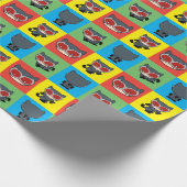 Chibi Catoman Character Poses Cadeaupapier (Hoek)