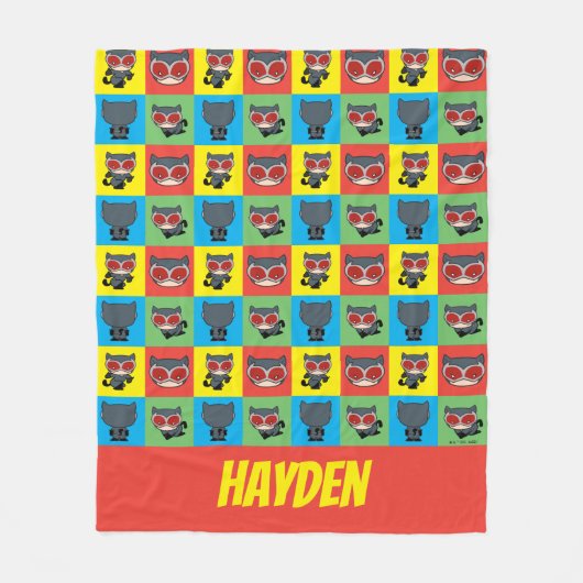 Chibi Catoman Character Poses Fleece Deken (Voorkant)