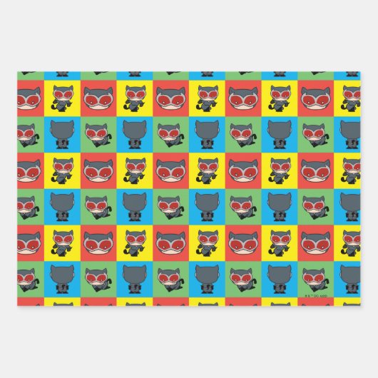 Chibi Catoman Character Poses Inpakpapier Vel (Voorkant 2)