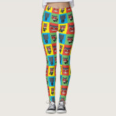 Chibi Catoman Character Poses Leggings (Voorkant)
