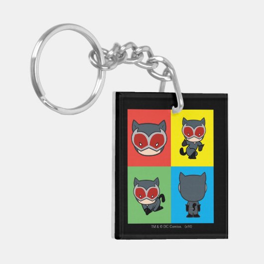 Chibi Catoman Character Poses Sleutelhanger (Voorkant Links)