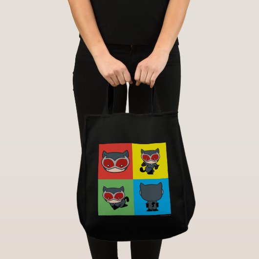 Chibi Catoman Character Poses Tote Bag (Voorkant (product))
