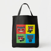 Chibi Catoman Character Poses Tote Bag (Voorkant)