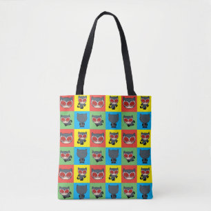 Chibi Catoman Character Poses Tote Bag