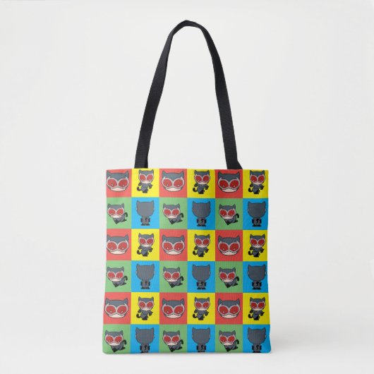 Chibi Catoman Character Poses Tote Bag (Voorkant)
