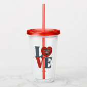 Chibi Catoman LOVE Acryl Drinkbeker (Voorkant)