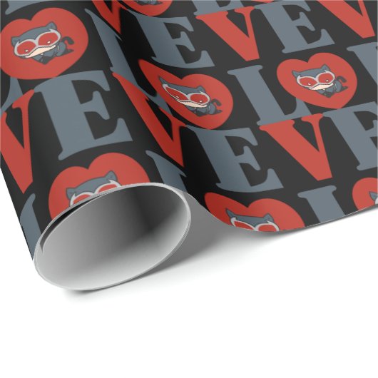 Chibi Catoman LOVE Cadeaupapier (Rol Hoek)