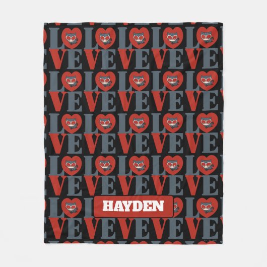Chibi Catoman LOVE Fleece Deken (Voorkant)
