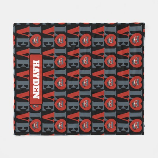 Chibi Catoman LOVE Fleece Deken (Voorkant (Horizontaal))